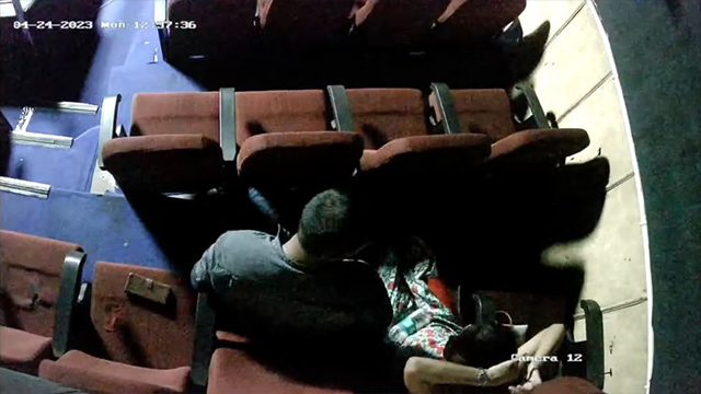 Couple in Theatre Giving Blowjob Boobs Sucking Liked Video