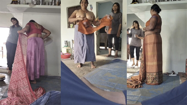 Naughty Mom Changing After Bath – Infront Of Him And Her Sis Viral Free Video