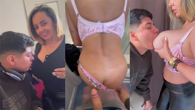 Son Sucks Old Mom’s Huge Tits Big Cock Fucking