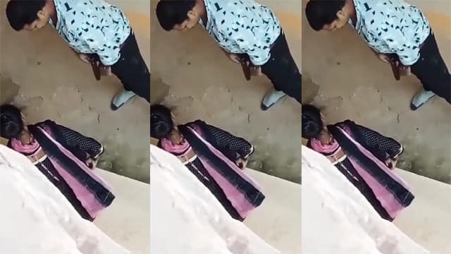 Horny Uncle Fucking Girl Behind Bus Stop Highway