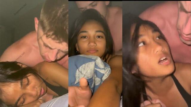 NRI Slim Brown Babe Big White BF Fuck Behind